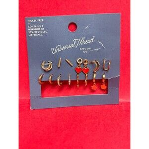 Universal Thread 8 Pair Earrings NEW